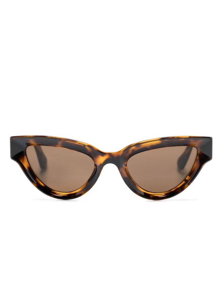 Brown Edgy Cat-eye Sunglasses