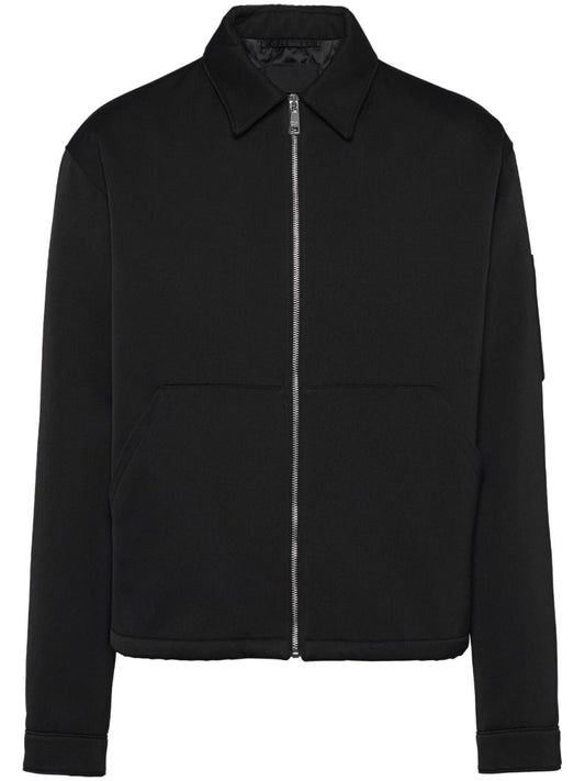 Black Triangle Logo Shirt Jacket