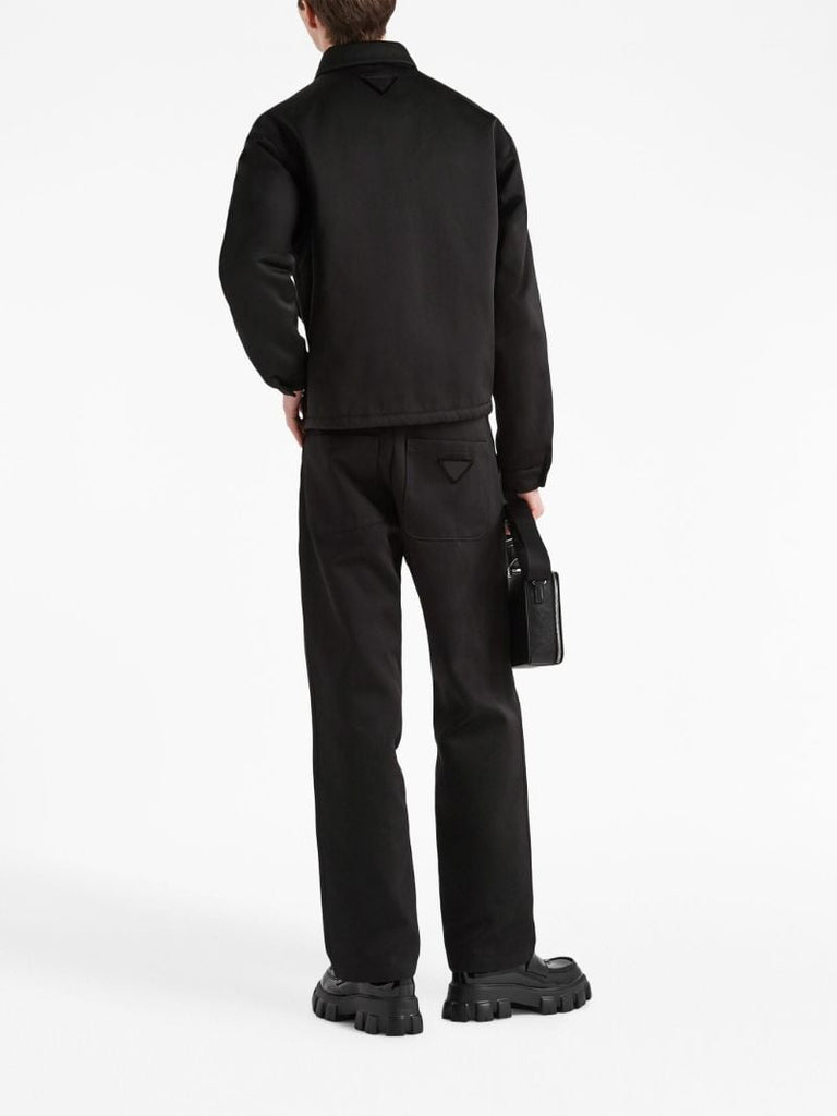 Black Triangle Logo Shirt Jacket