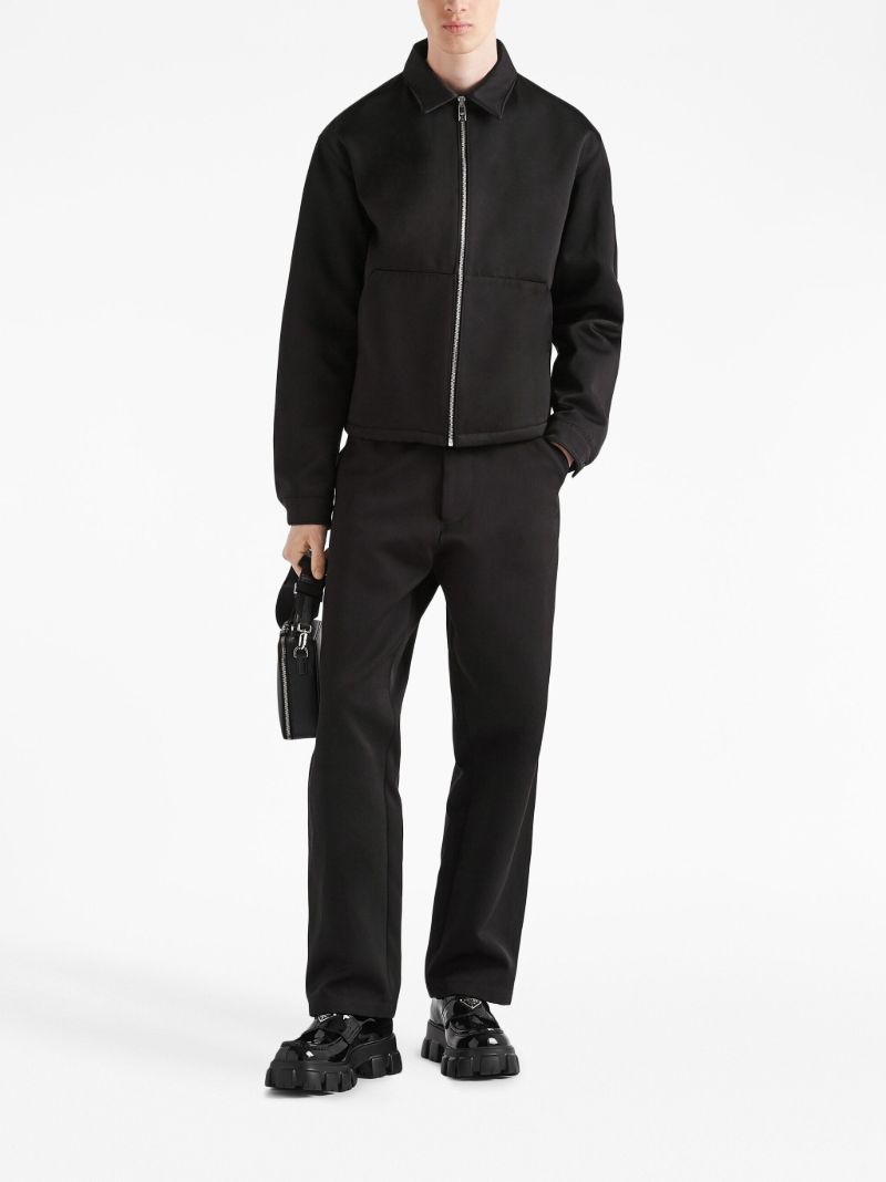 Black Triangle Logo Shirt Jacket