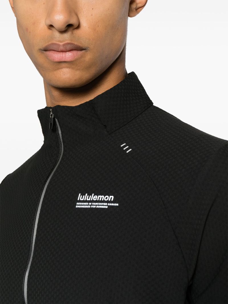 Black Half-zip Logo-print Sweatshirt
