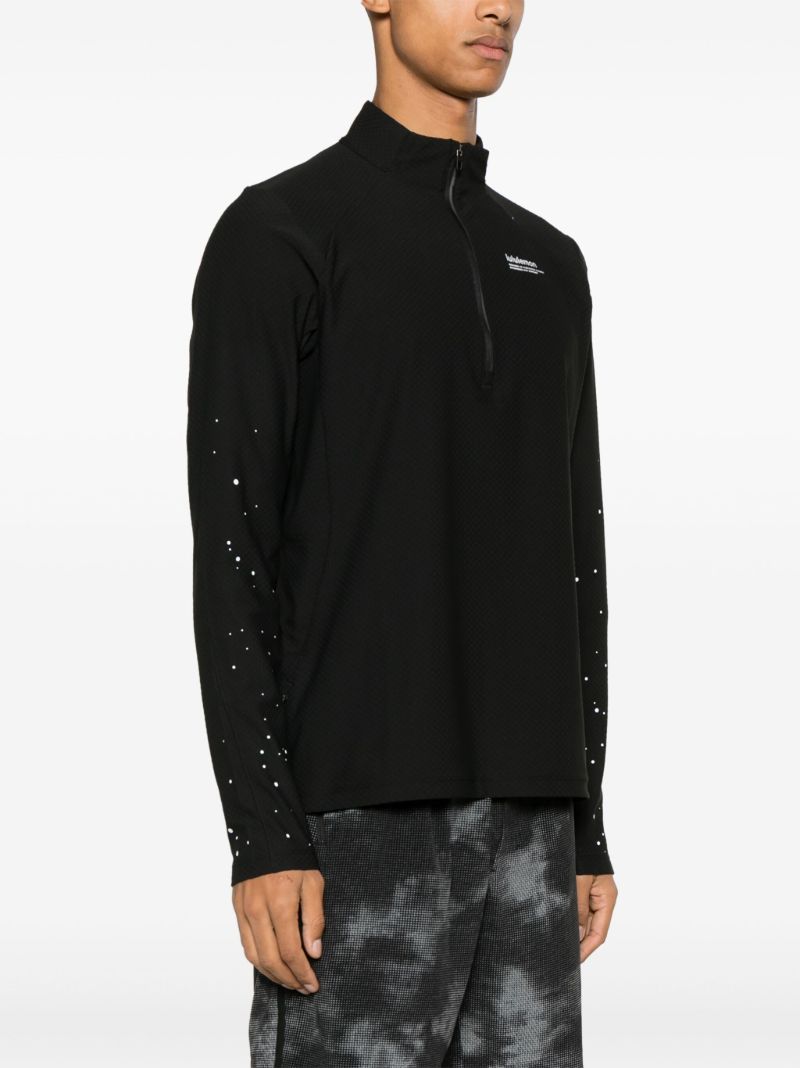 Black Half-zip Logo-print Sweatshirt