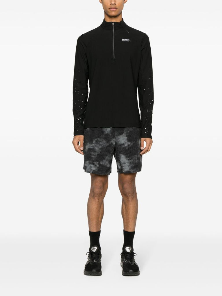Black Half-zip Logo-print Sweatshirt