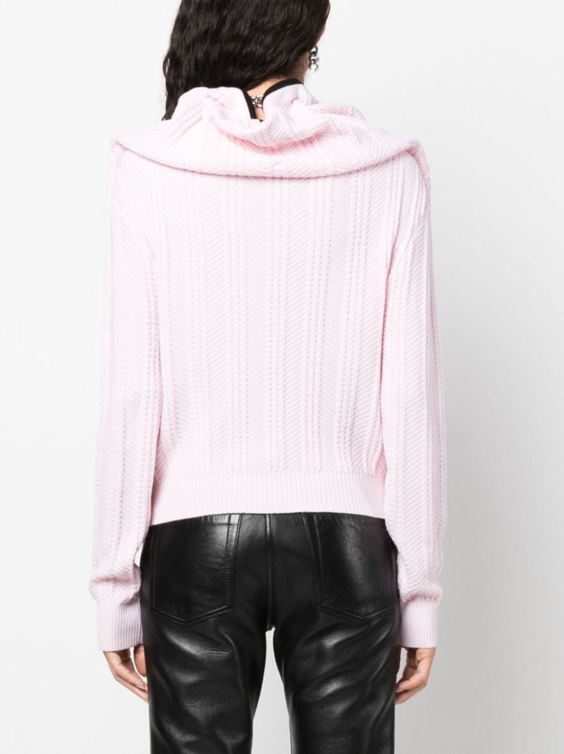 Pink Evergreen Merino Wool Cardigan