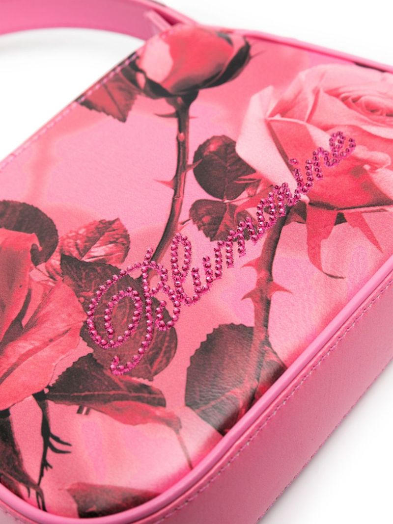 Pink Leather Top Handle Bag