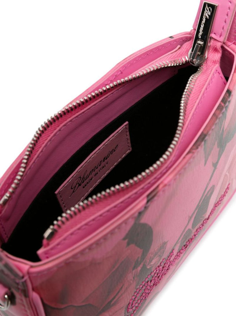 Pink Leather Top Handle Bag