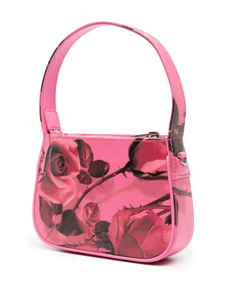 Pink Leather Top Handle Bag