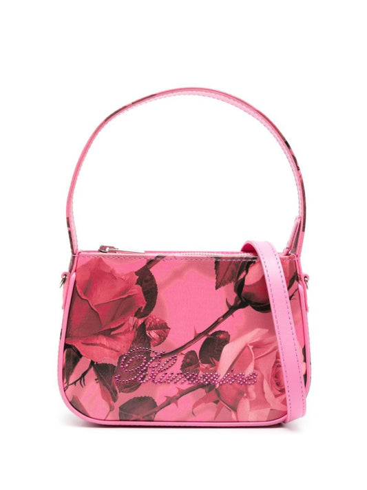 Pink Leather Top Handle Bag