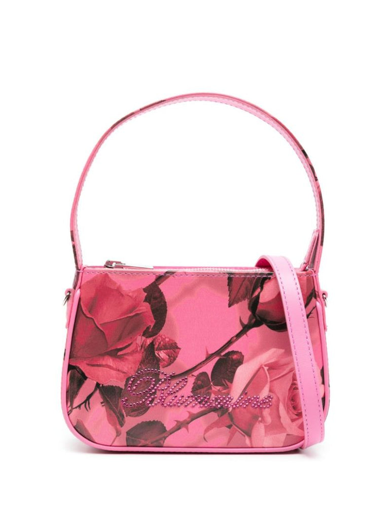 Pink Leather Top Handle Bag