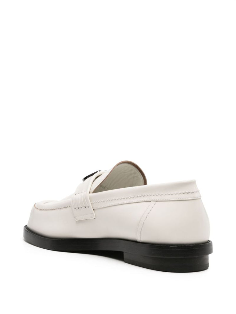 White Seal Leather Loafers