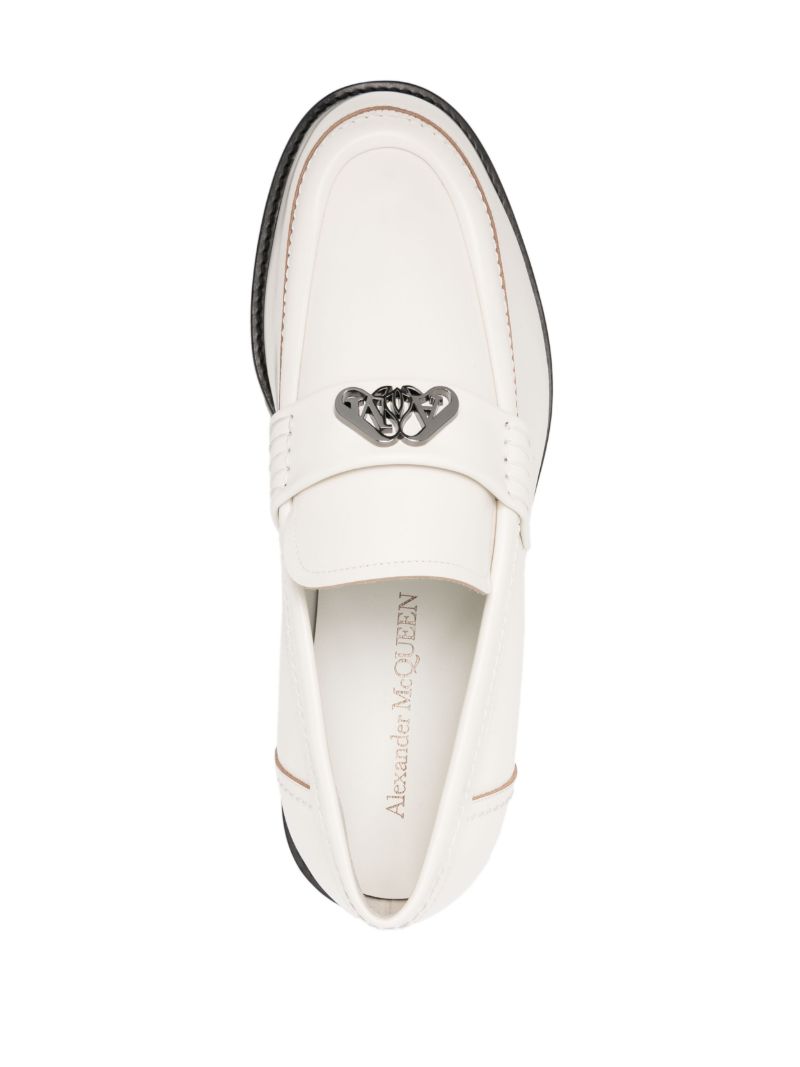 White Seal Leather Loafers
