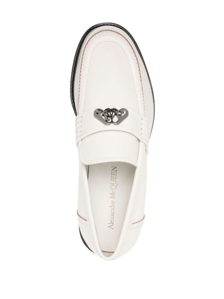 White Seal Leather Loafers