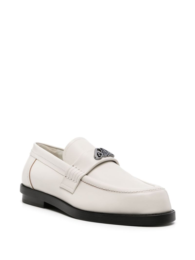 White Seal Leather Loafers