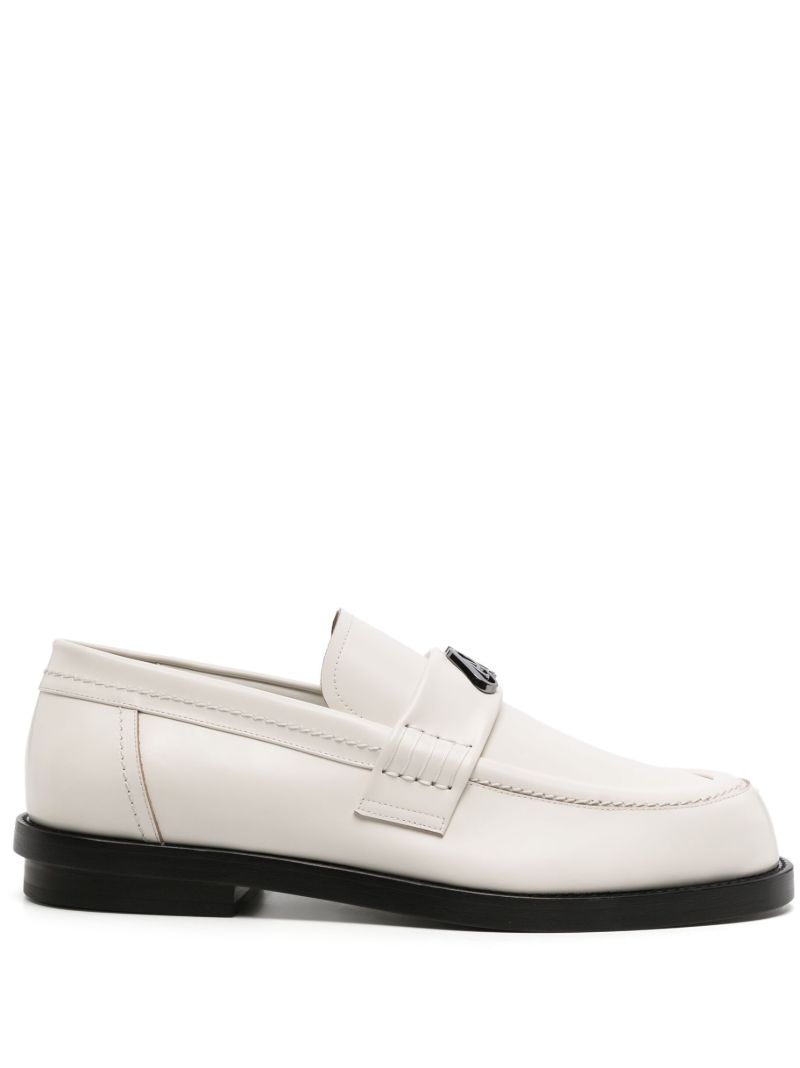 White Seal Leather Loafers