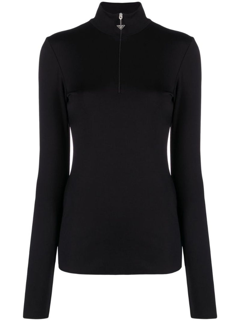 Black Logo High Neck Sweater