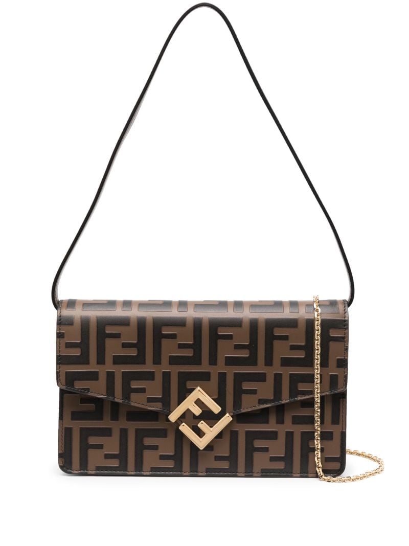 Brown Ff Diamonds Chain Wallet