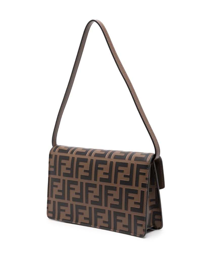 Brown Ff Diamonds Chain Wallet