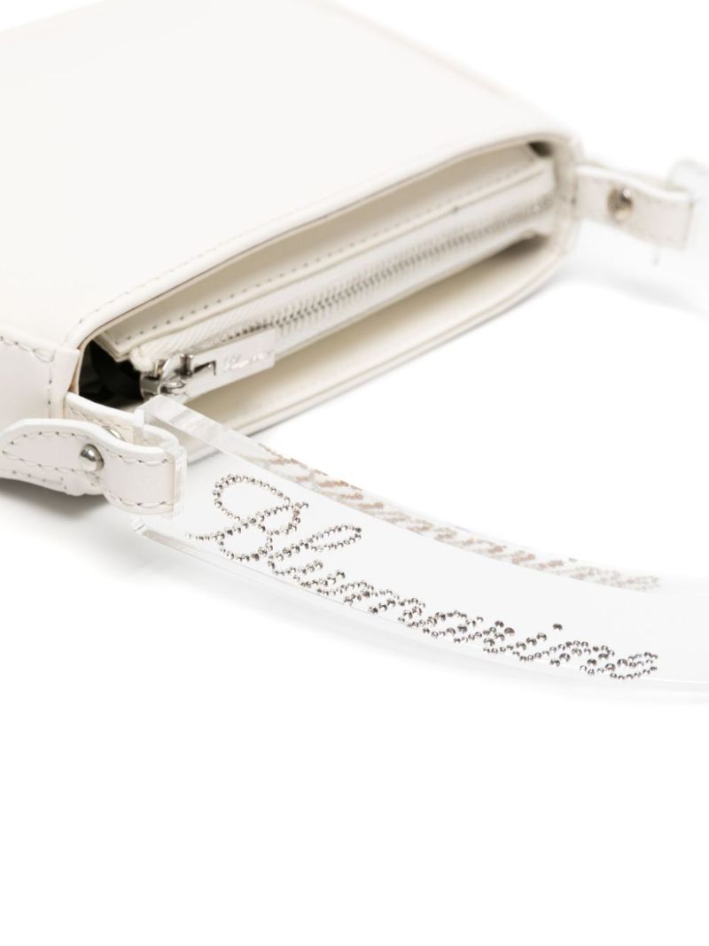 White Leather Top Handle Bag