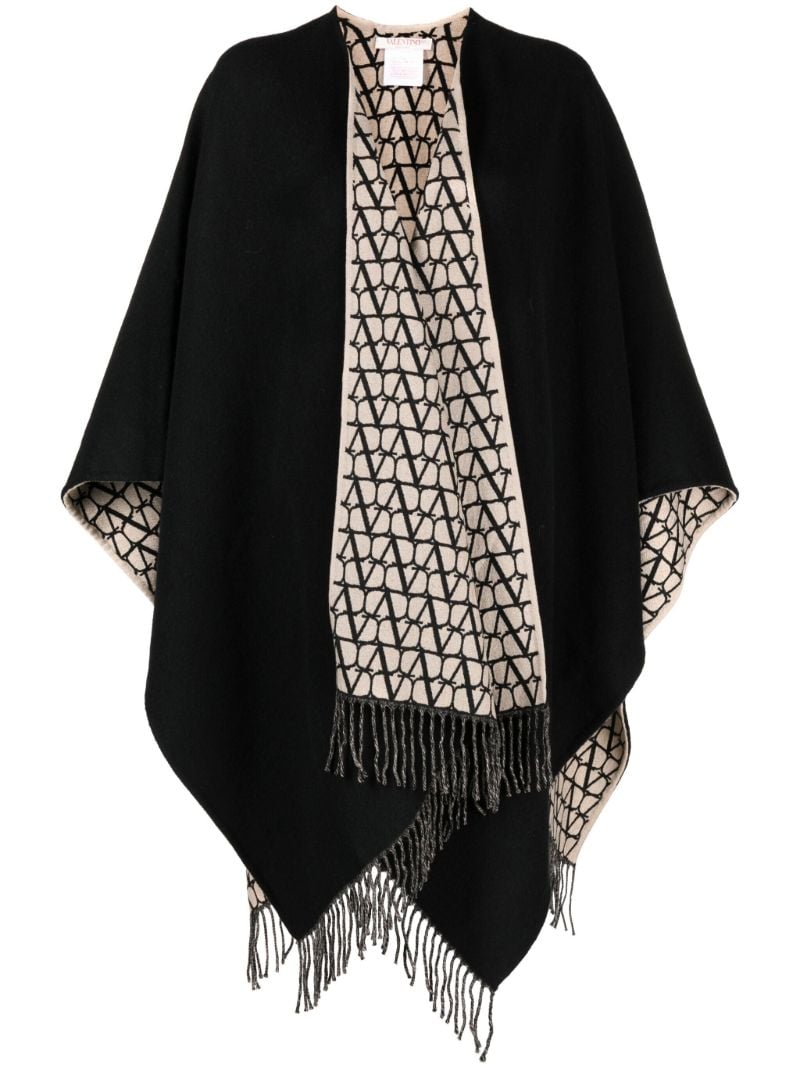 Black Toile Iconographe Fringed Cape