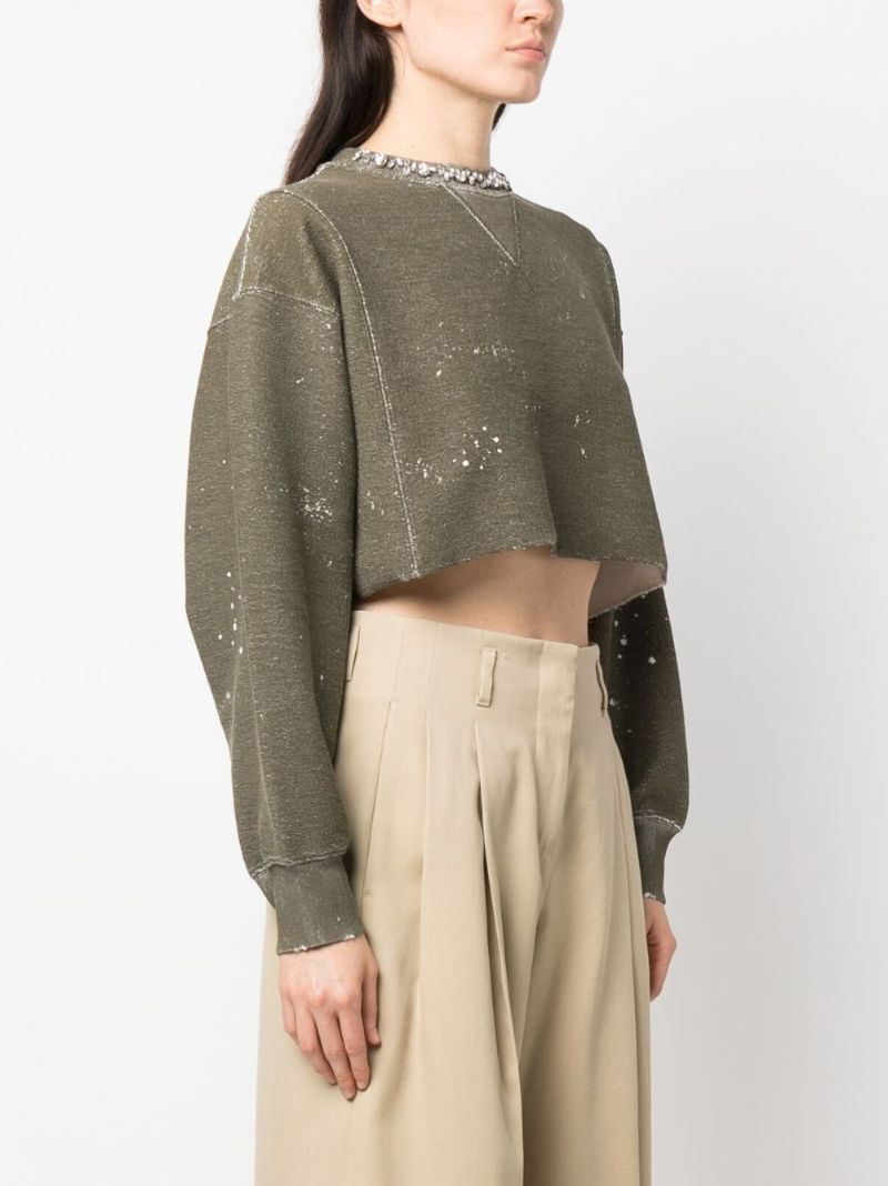Neutral Straight-leg Wool Trousers