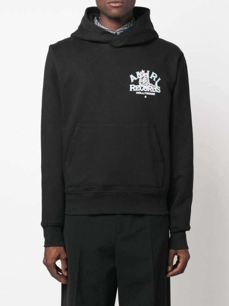 Black Logo-print Cotton Hoodie