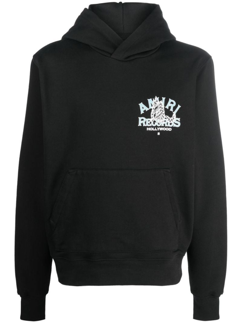 Black Logo-print Cotton Hoodie
