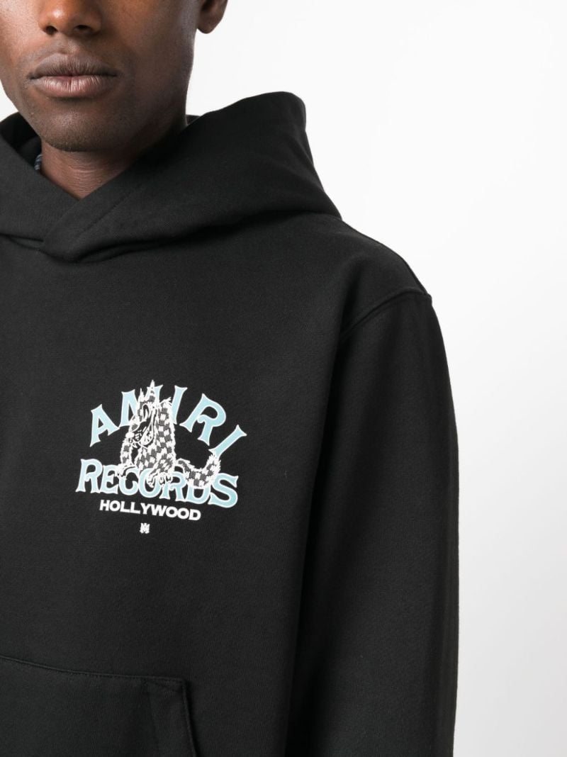 Black Logo-print Cotton Hoodie