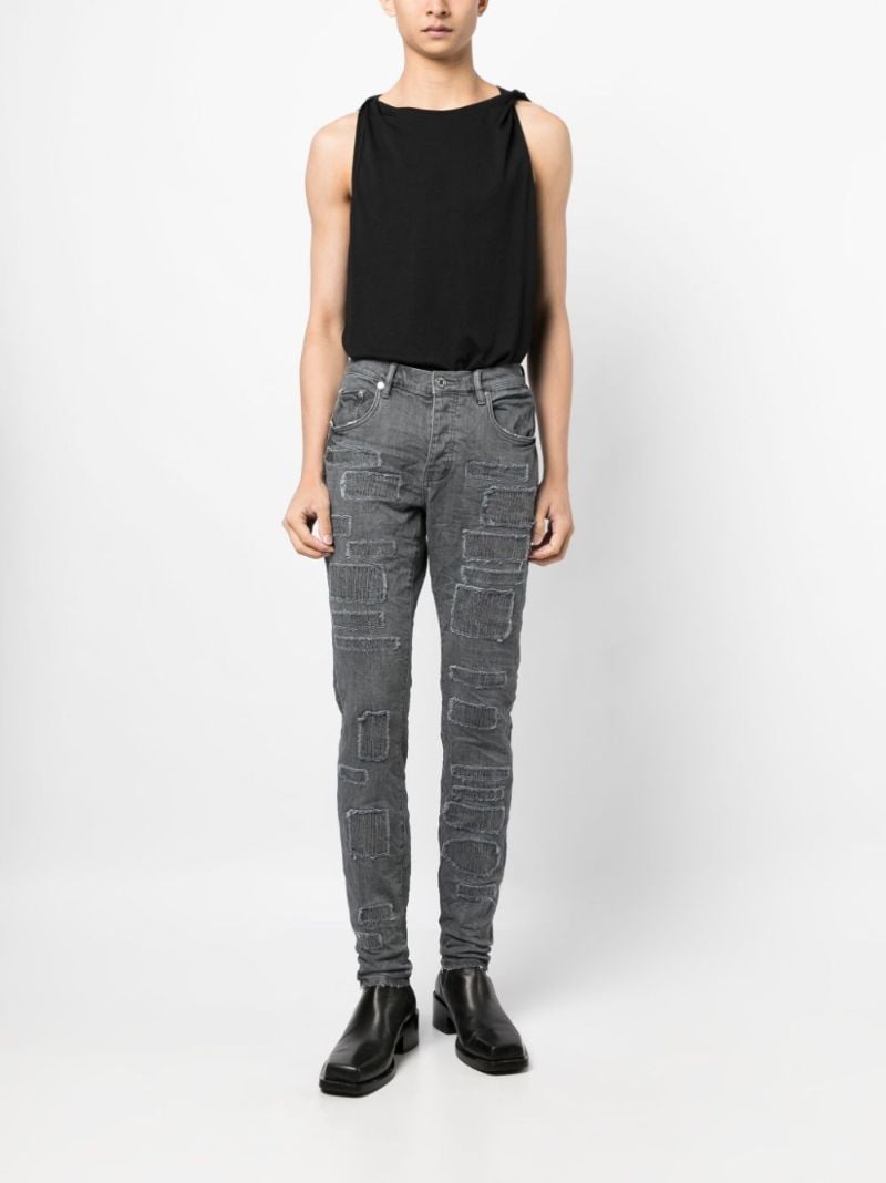 Grey Patchwork Jeans
