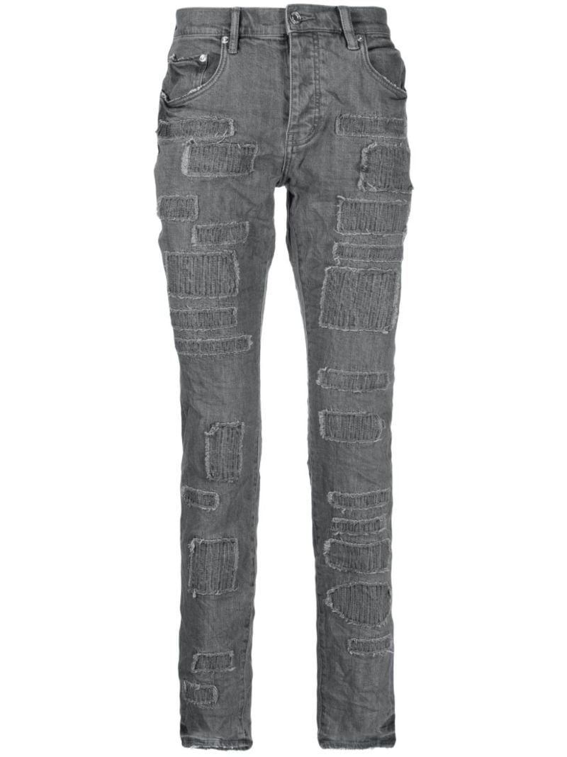 Grey Patchwork Jeans