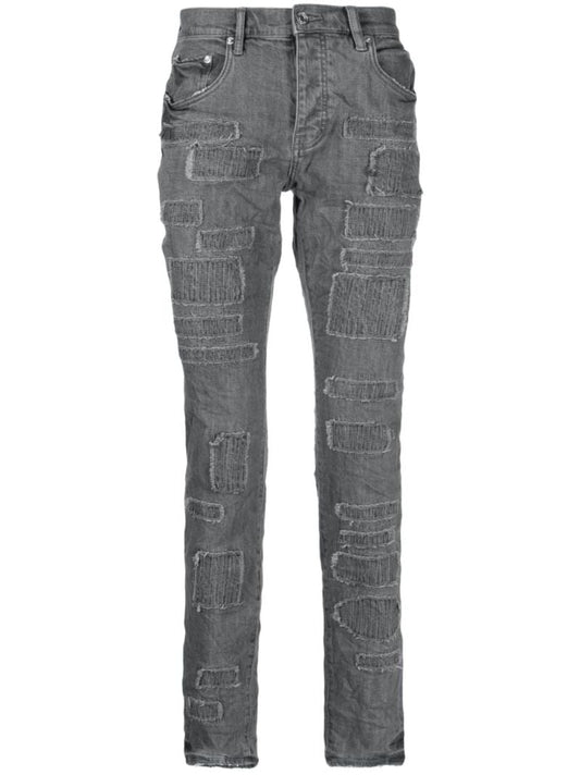 Grey Patchwork Jeans