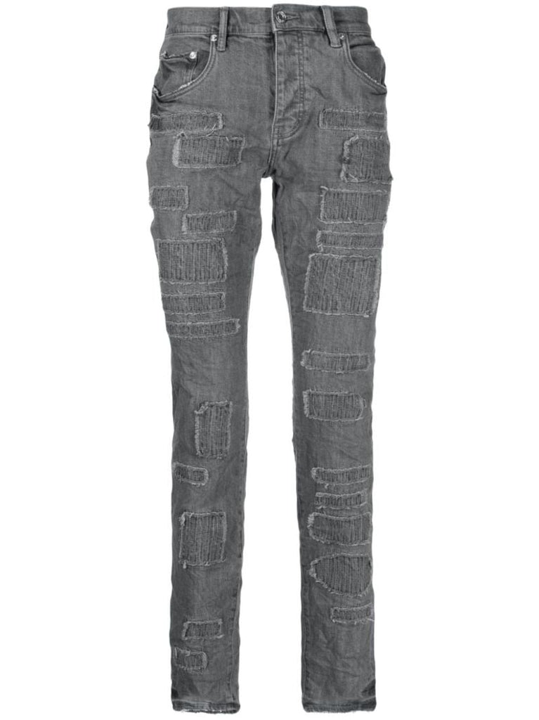 Grey Patchwork Jeans