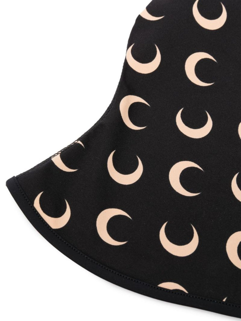 Black Regenerated Moon-print Balaclava