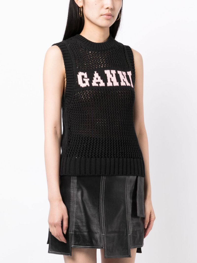 Black Rope Organic Cotton-blend Vest