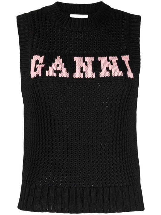 Black Rope Organic Cotton-blend Vest