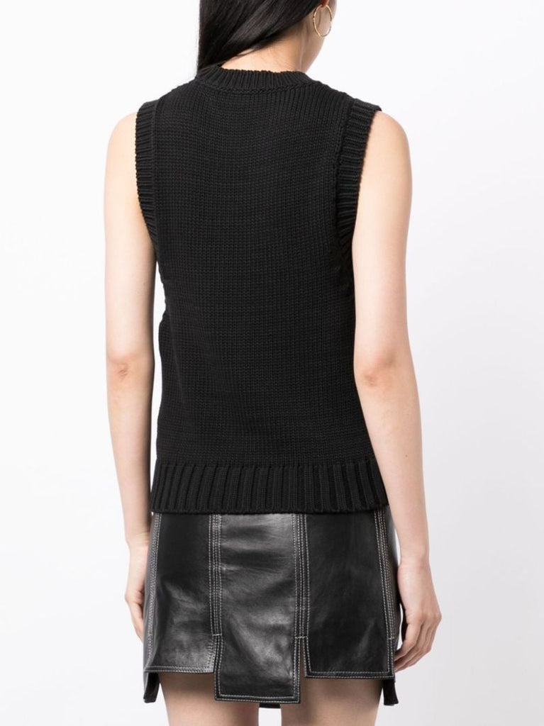 Black Rope Organic Cotton-blend Vest