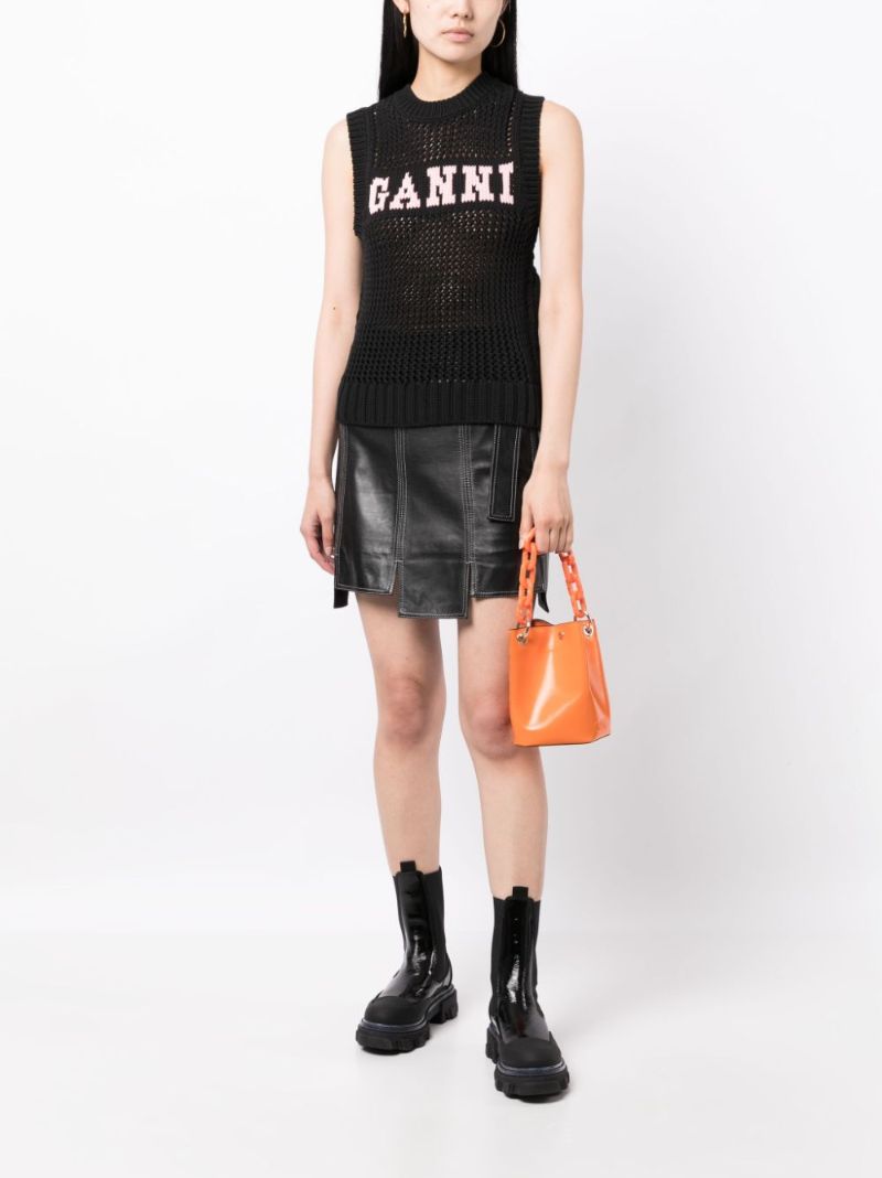 Black Rope Organic Cotton-blend Vest