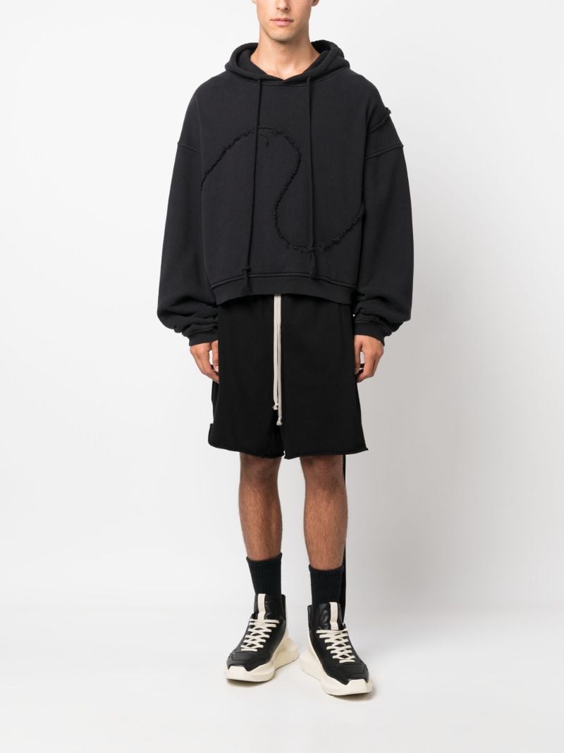 Black Strap Detailed Track Shorts
