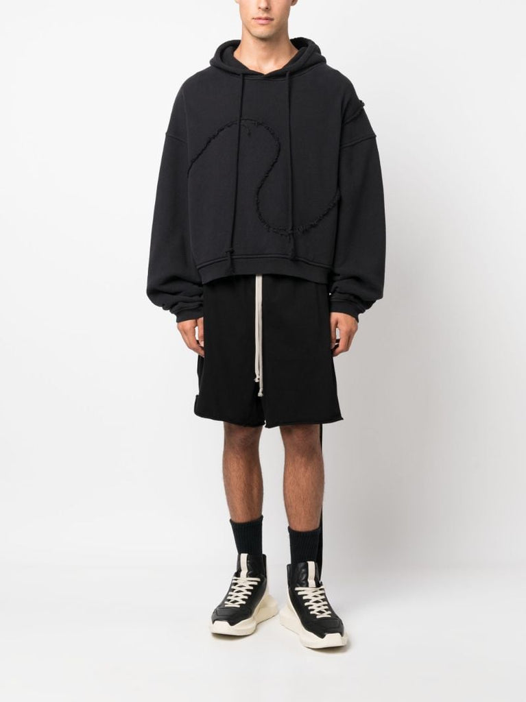 Black Strap Detailed Track Shorts