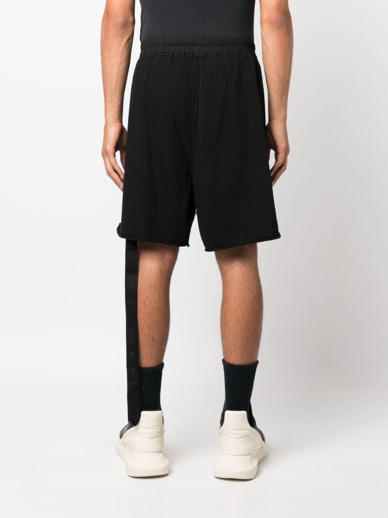Black Strap Detailed Track Shorts