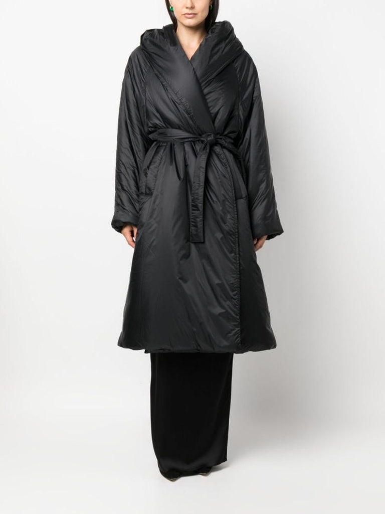 Black Belted Padded Coat