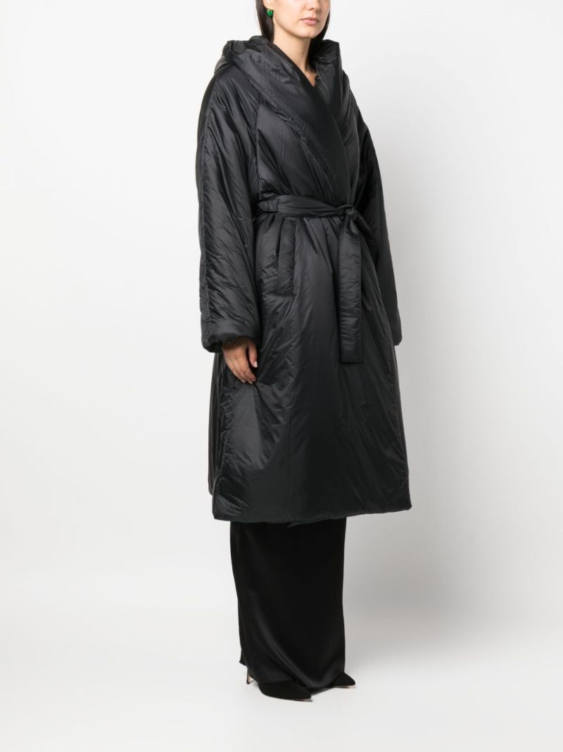 Black Belted Padded Coat