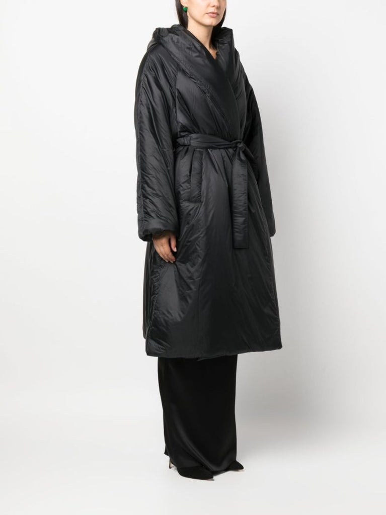 Black Belted Padded Coat