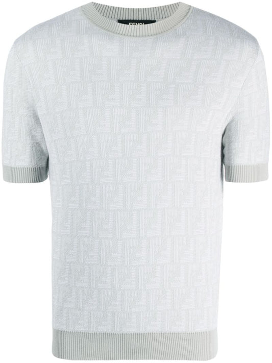 Neutral Monogram Wool Top