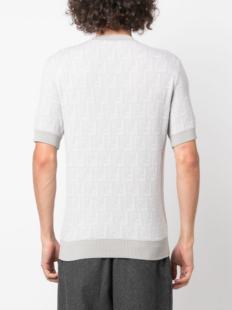Neutral Monogram Wool Top
