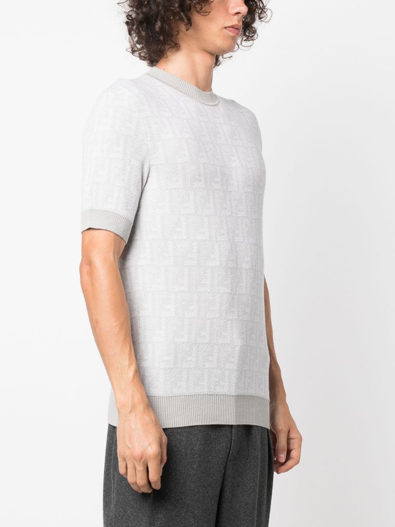 Neutral Monogram Wool Top