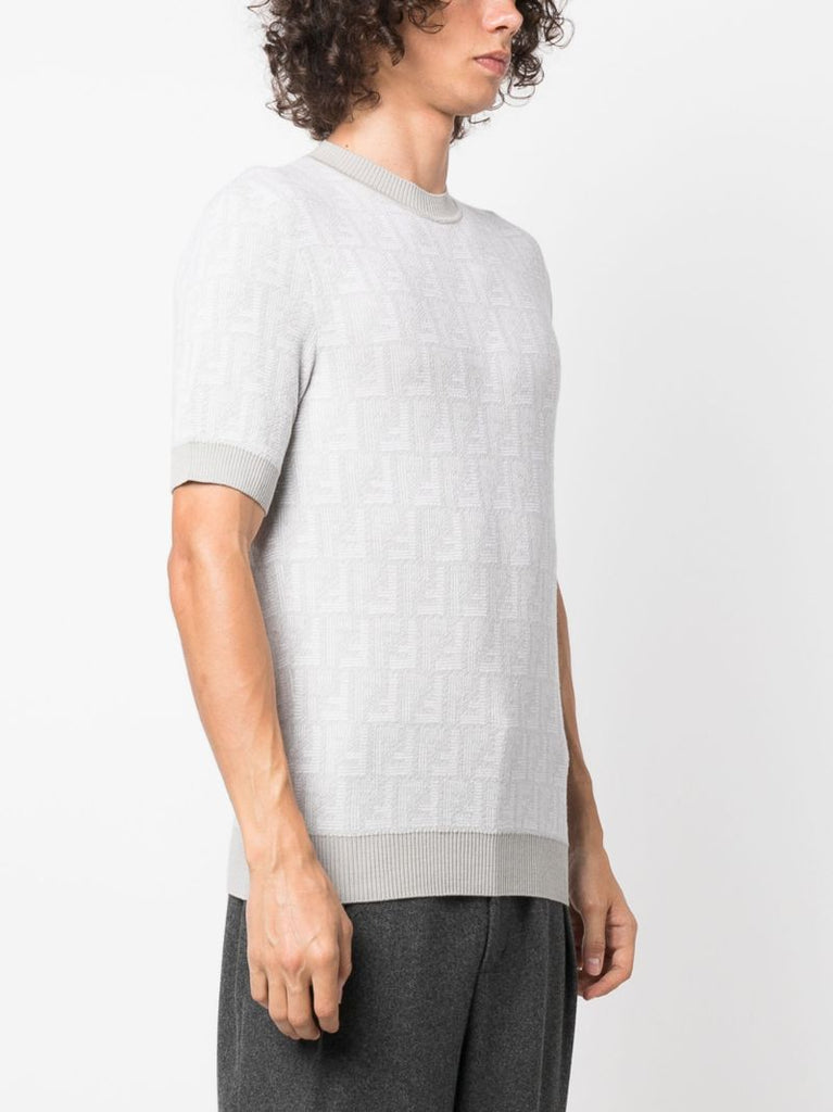 Neutral Monogram Wool Top