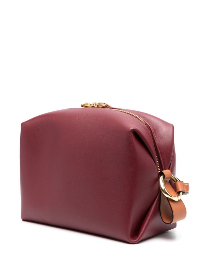 Purple Logo-patch Leather Cross Body Bag