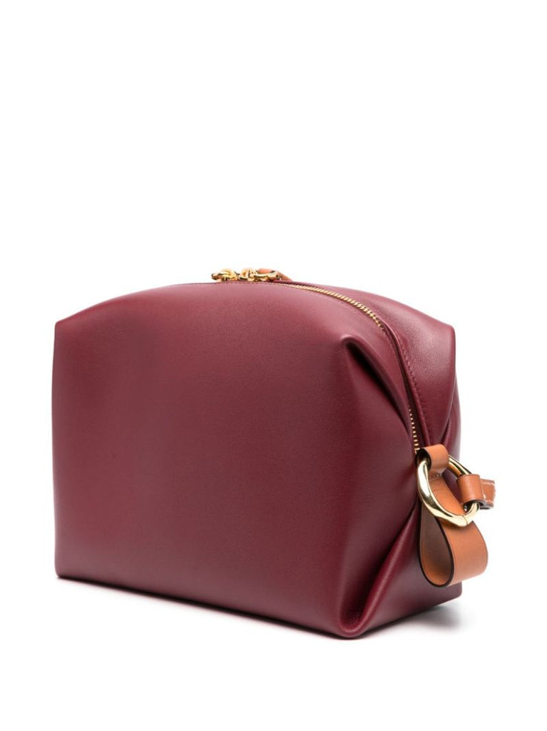 Purple Logo-patch Leather Cross Body Bag