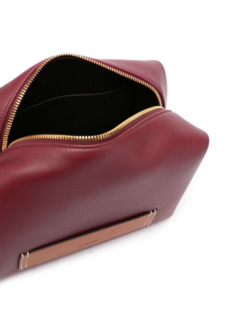 Purple Logo-patch Leather Cross Body Bag