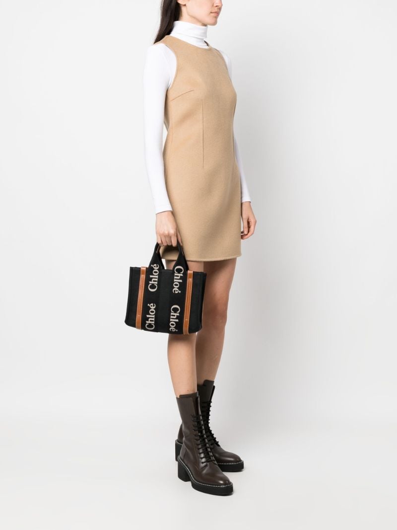 Black Woody Small Linen Tote Bag